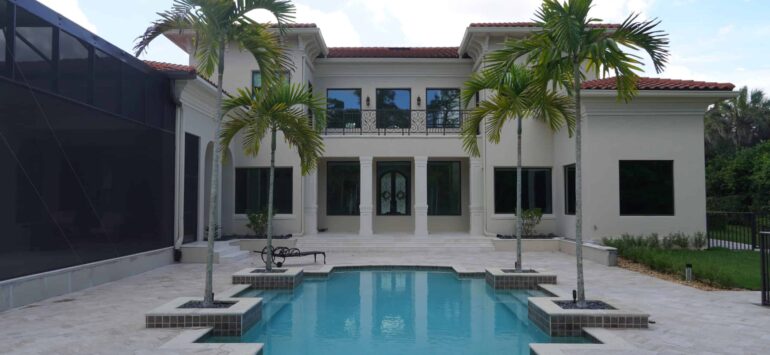 Naples Florida Travertine Pool Deck